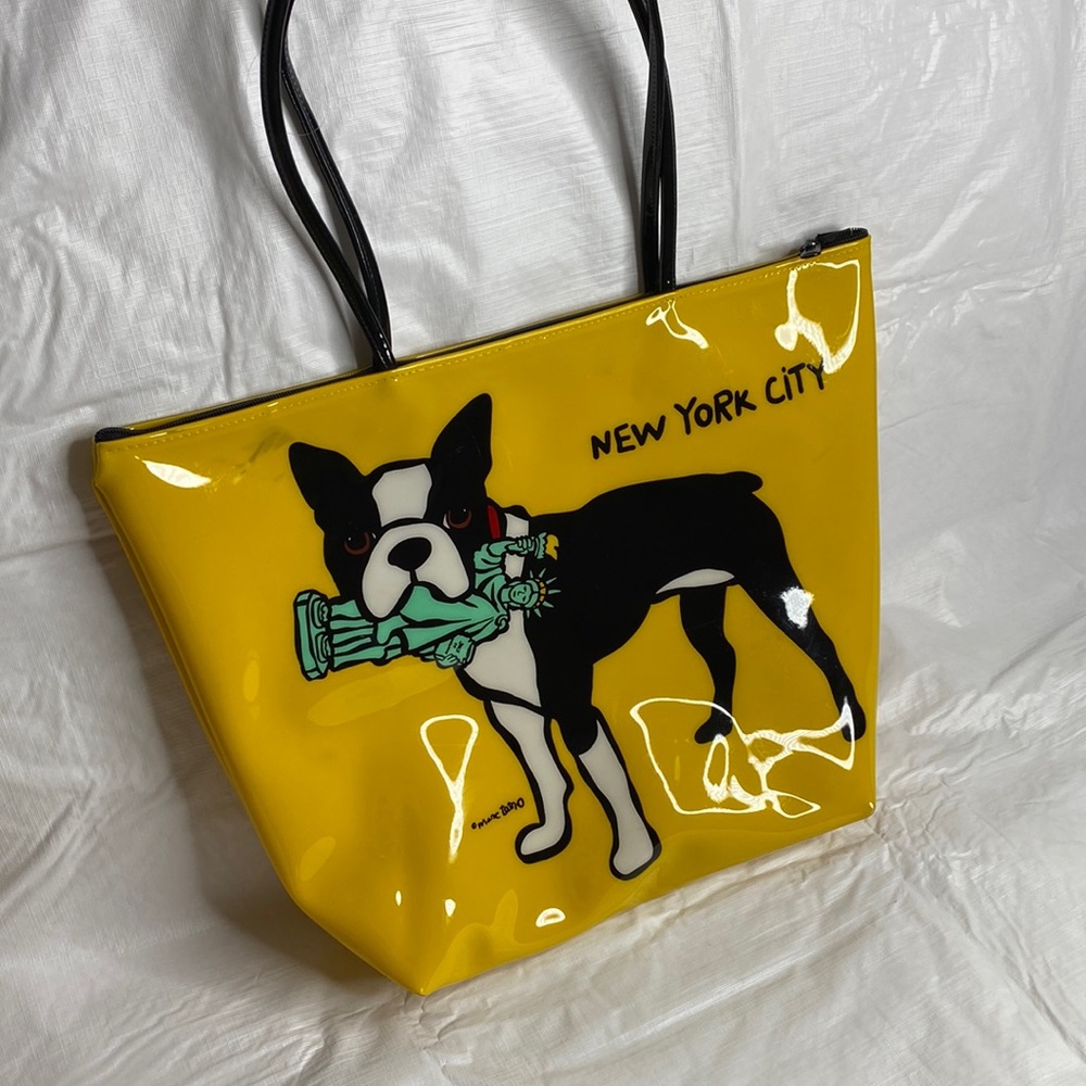 Marc Tetro Boston Terrier New York City Tote Pre-Owned